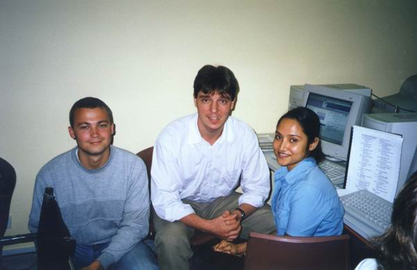 With Matush and Siffat in PC lab at CC.