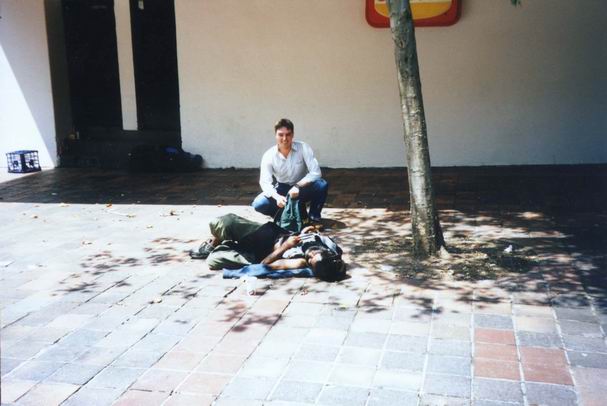 Sleeping Aboriginal in the city of Sydney - King Cross.