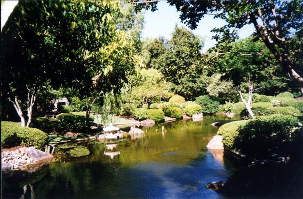 Japonské záhrady v Královských botanických záhradách, Brisbane.