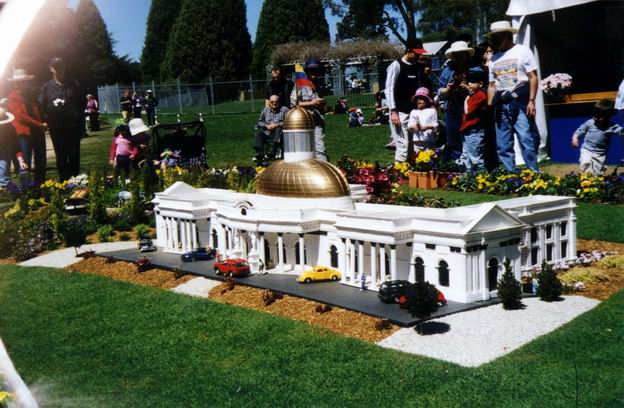 Model of The Old Parliament House in Canberra - Floriade exhibition.