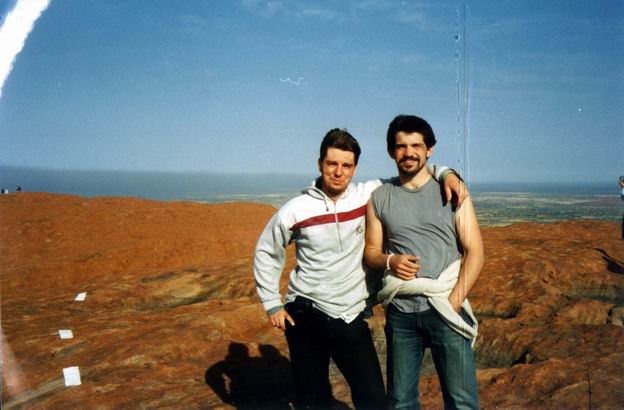 With Ivan on the top of Uluru.