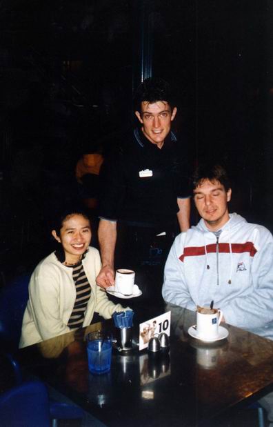 Visit of Martin at Jamaica Blue Coffee, Darling Harbor, together with Arty.