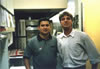 With Nestor - pizzeria manager.