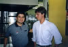 With Nestor - pizzeria manager.